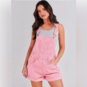 NWOT Women Summer Casual Loose Fit Adjustable Denim Bib Overalls